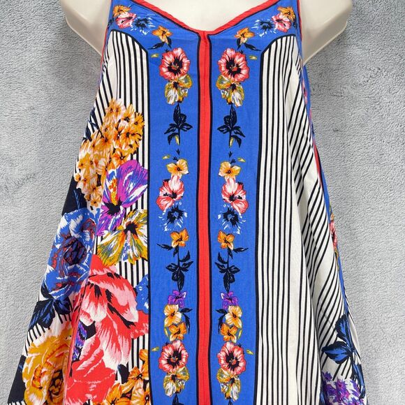 Flying Tomato Maxi Dress Womens Small Multi Floral Rayon Spaghetti Strap V Neck - Picture 4 of 13